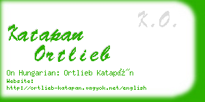 katapan ortlieb business card